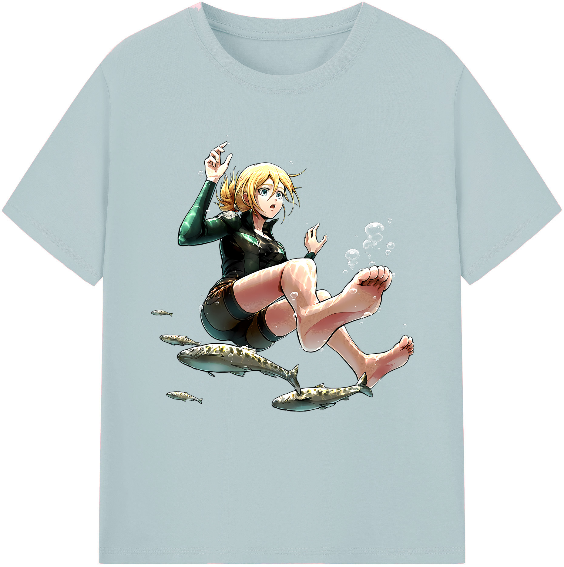 （画像用） 進撃の巨人 クリスタ·レンズ Attack on Titan Christa Lenz 綿100％半袖Tシャツ（フロントプリント）